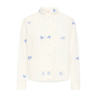 Ichi Womens Shirt Eira Cloud Dancer/Blue