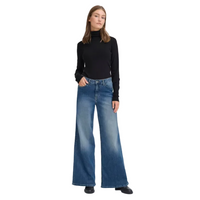 Ichi Womens Jean Ihtwiggy Wide Medium Blue