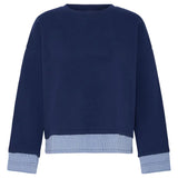 Ichi Womens Jumper Pinda Mix Maritime Blue
