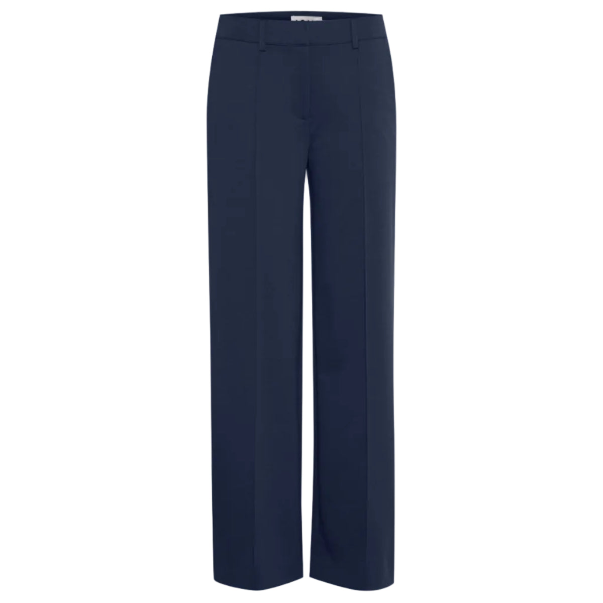 Ichi Kate women's wide-leg office trousers in Total Eclipse