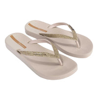 Ipanema Kids Toe Post Sandal Lolita Beige/Glitter Beige