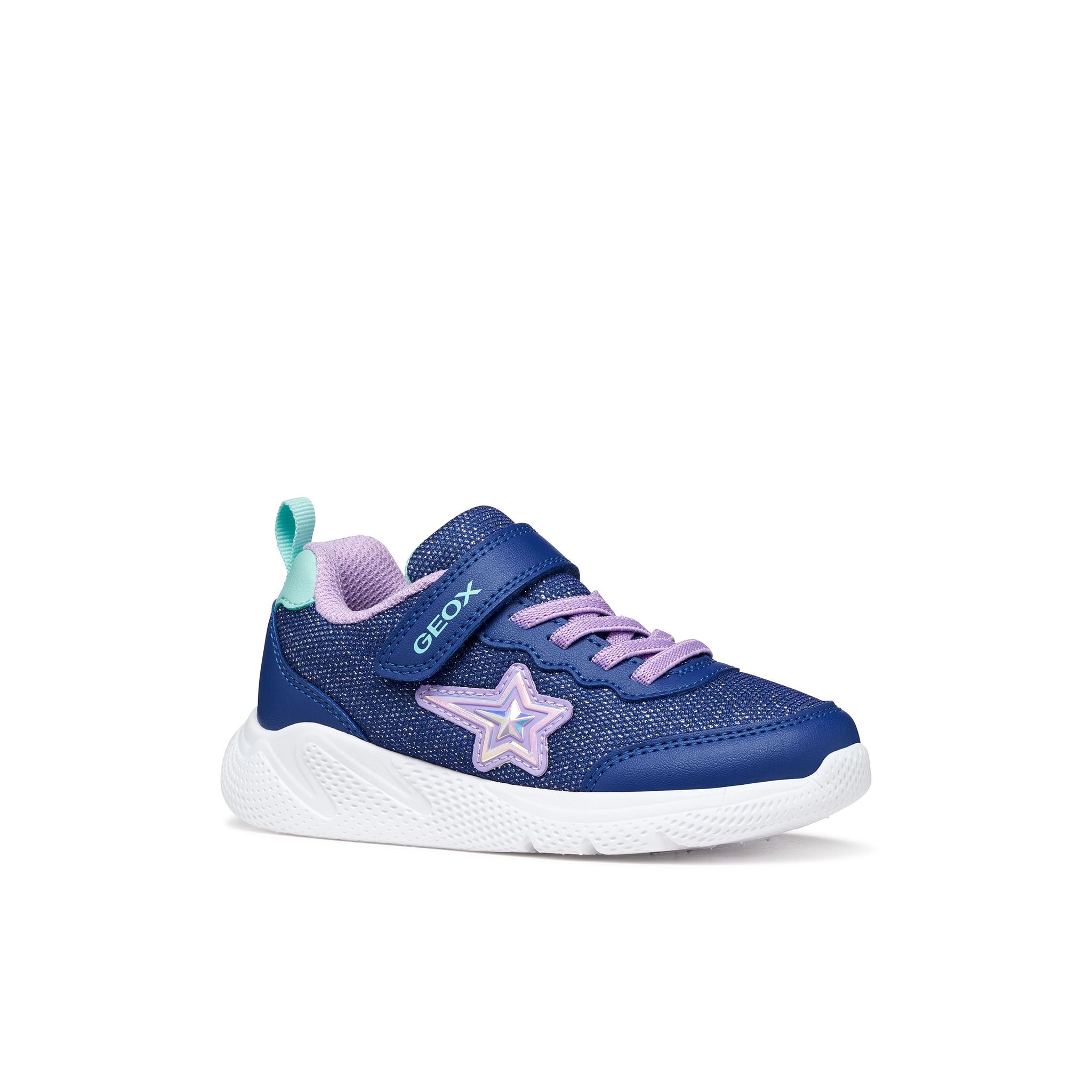 Geox Girls J Sprintye Trainer Blue/Lilac