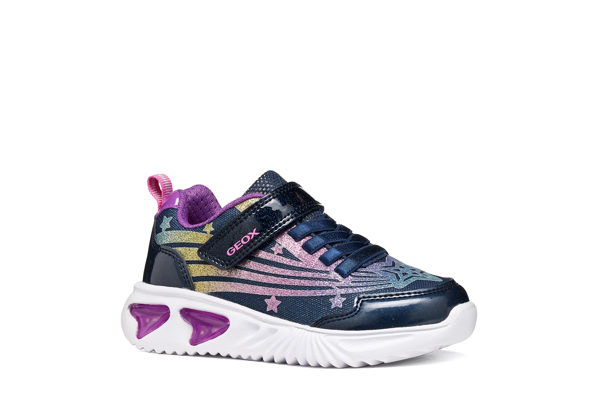Geox girls' navy trainer