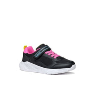 Geox Girls Trainer Sprintye J Black/Fluorescent Fuchsia