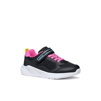 Geox Girls Trainer Sprintye J Black/Fluorescent Fuchsia