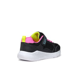 Geox Girls Trainer Sprintye J Black/Fluorescent Fuchsia