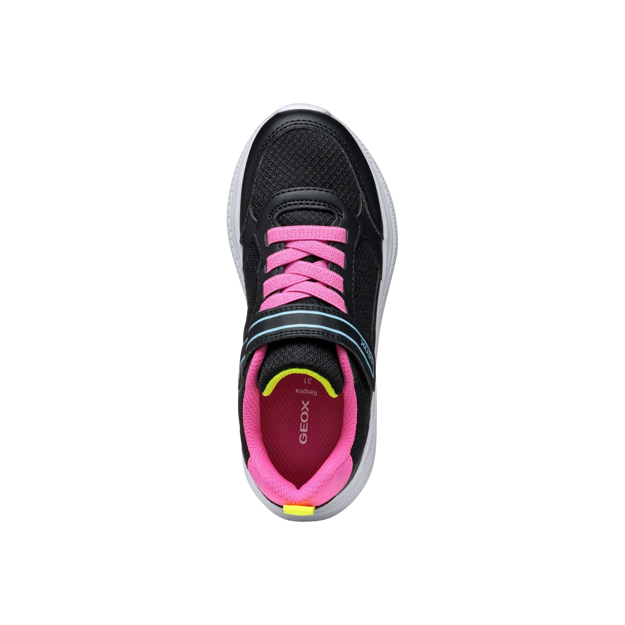 Geox Girls Trainer Sprintye J Black/Fluorescent Fuchsia
