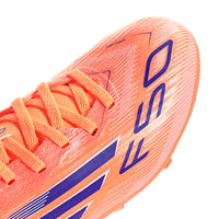 Adidas Junior Football Boot F50 League FG/MG Beam Orange/Lucid Blue/Cloud White