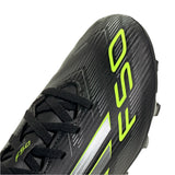 Adidas Junior Football Boot F50 Club FG/MG Core Black/Iron Metallic/Lucid Lemon