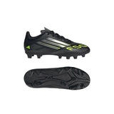 Adidas Junior Football Boot F50 Club FG/MG Core Black/Iron Metallic/Lucid Lemon