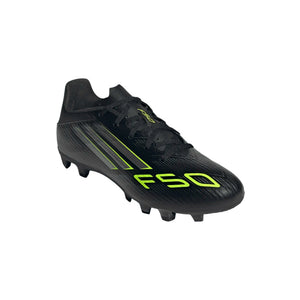 Adidas Adults Football Boot F50 Club FG/MG Core Black/Iron Metallic/Lucid Lemon