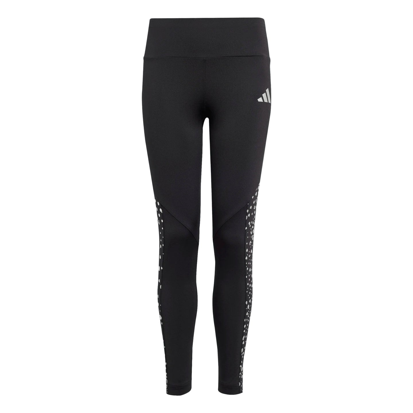 Adidas Girls Leggings JM3843 Black/Silver Metallic