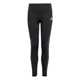 Adidas girls' black and silver leggings