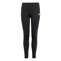 Adidas girls' black and silver leggings