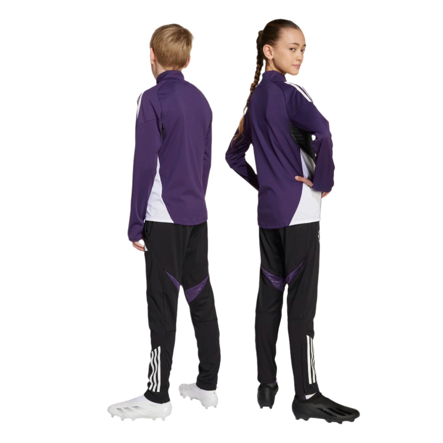 Adidas Manchester United Youth Tiro 25 Competition Training Pants Black/Aurora Plum/Black