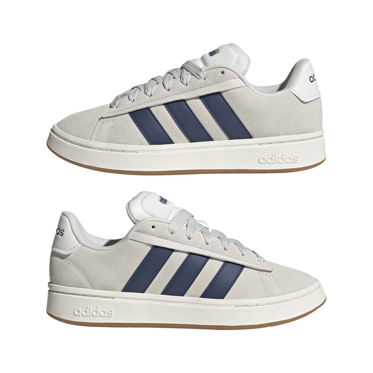 Adidas Mens Trainer Grand Court Alpha 00s Grey/Dark Blue/White