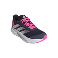 Adidas girls' navy and pink mesh lace-up trainer