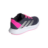 Adidas girls' navy and pink mesh lace-up trainer