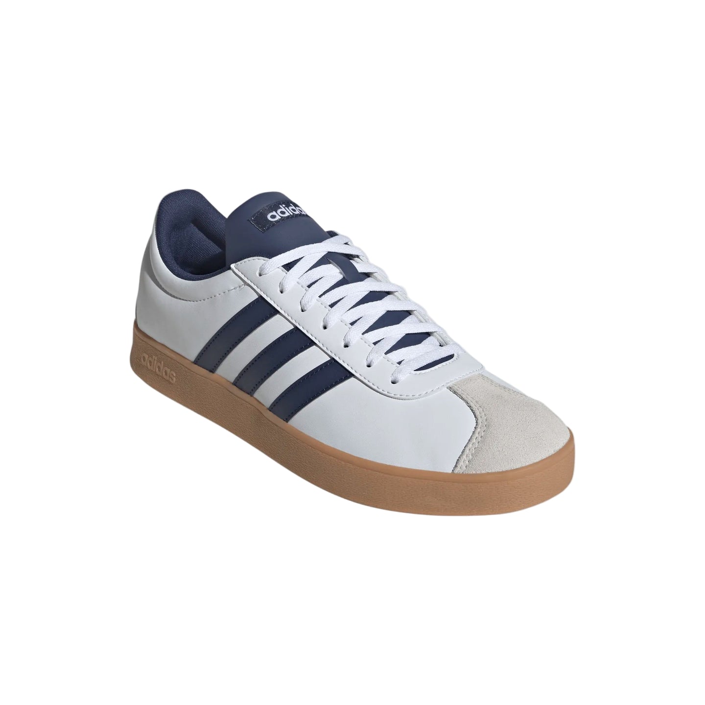 Adidas Mens Trainer VL Court Base Cloud White/Dark Blue/Grey