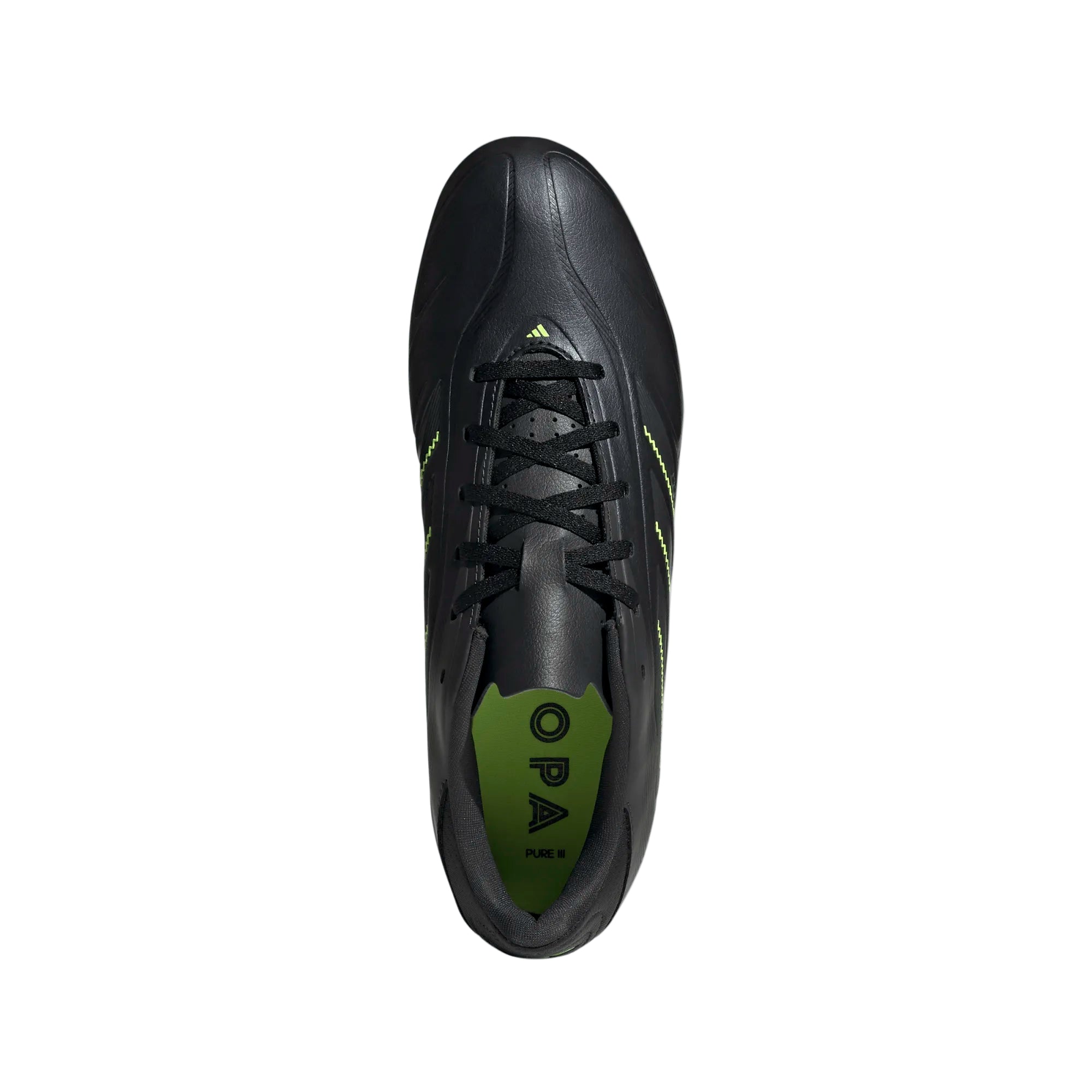 Adidas Adults Football Boot Copa Pure III Club FG/MG Core Black/Dark Grey Solid Grey/Lucid Lemon
