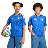 Adidas Italy Youth Home Jersey 26 Blue