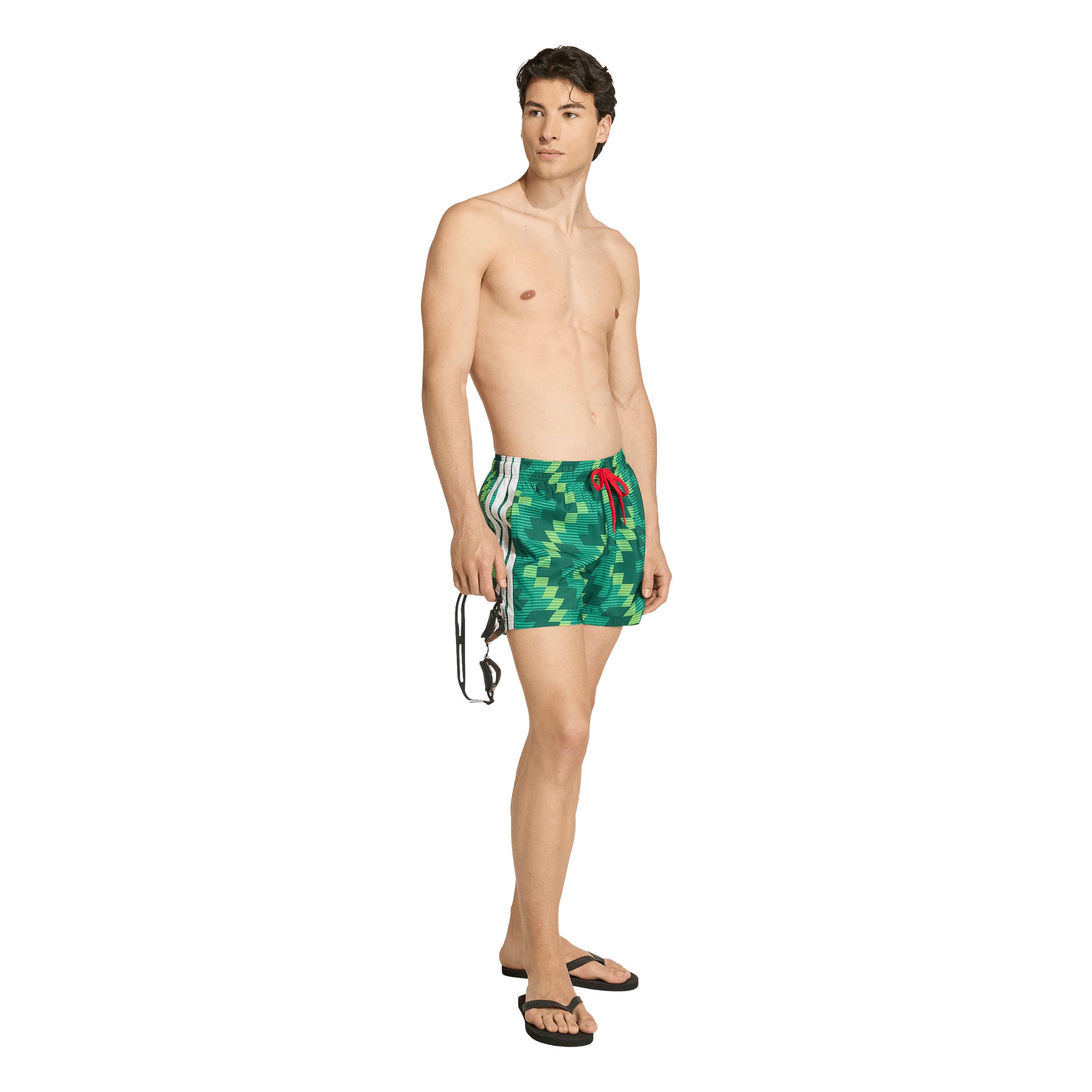 Adidas Mens Swim Shorts Football Inspired Graphic 5-Inch Green