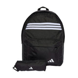 Adidas Unisex Backpack Classic 3 Stripes Horizontal Black/White/White