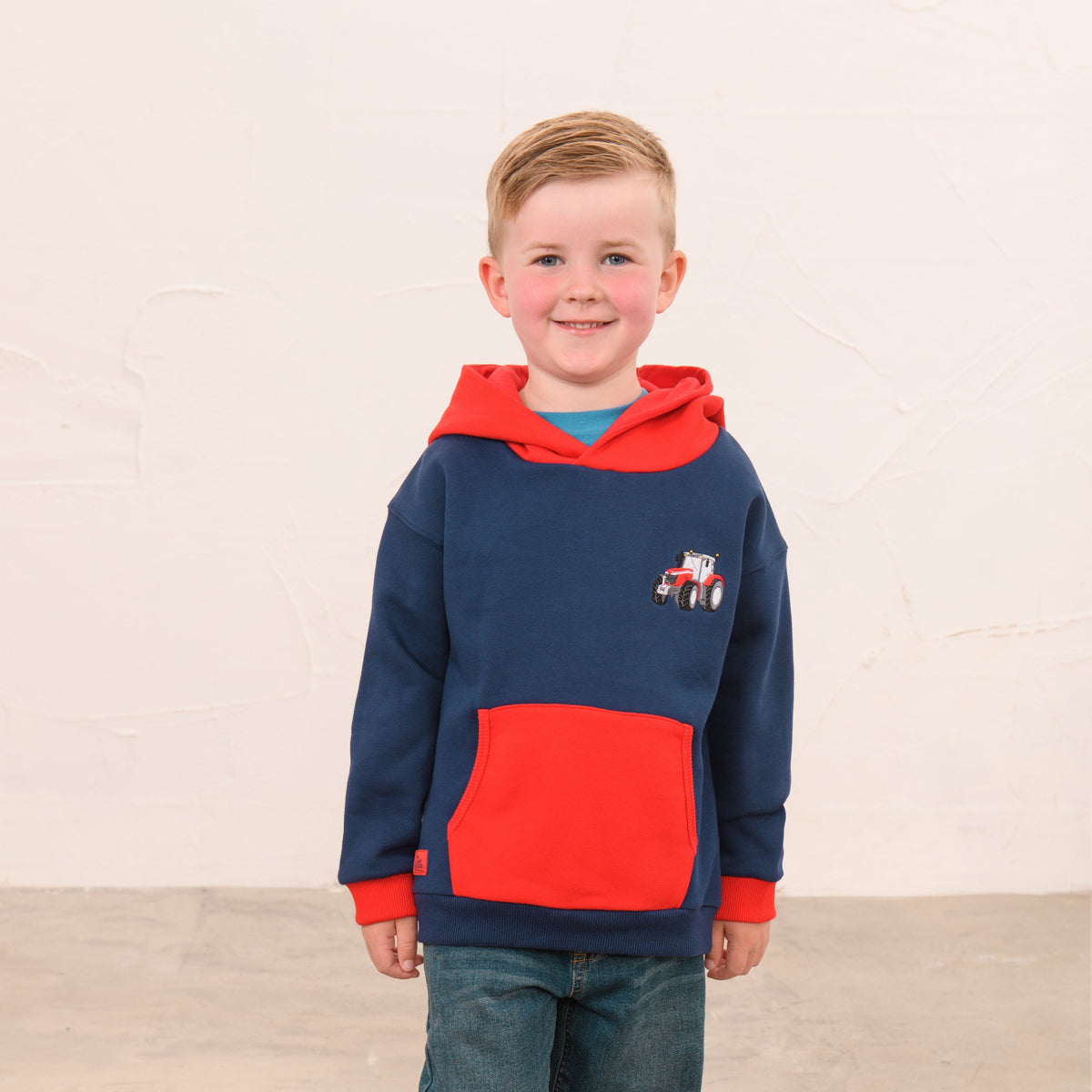 Lighthouse Boys Hoodie Jasper Red Tractor