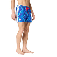 Adidas Mens Football Inspired Graphic Swim Shorts Blue