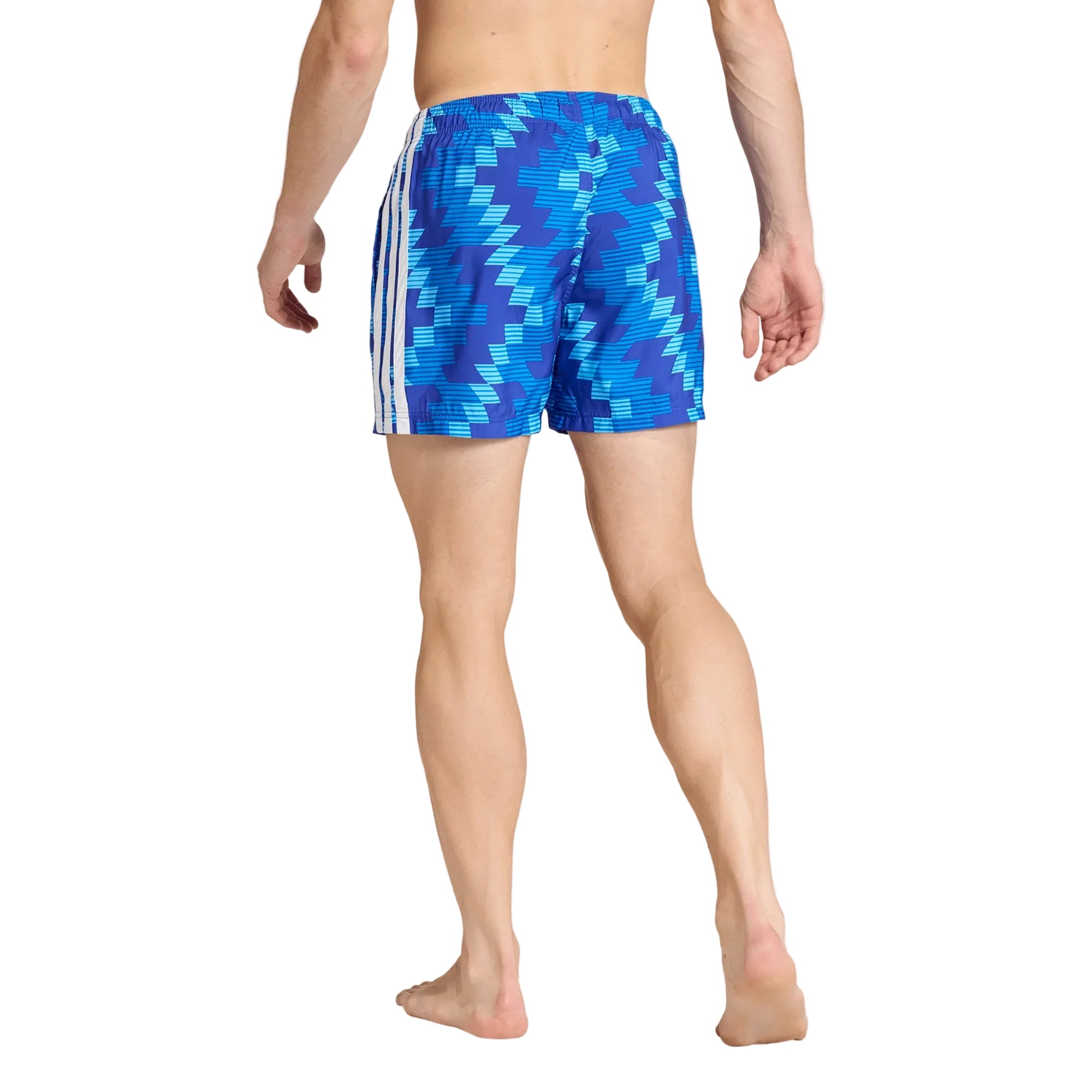 Adidas Mens Football Inspired Graphic Swim Shorts Blue