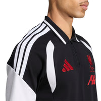 Liverpool FC men's black polo shirt with zip
