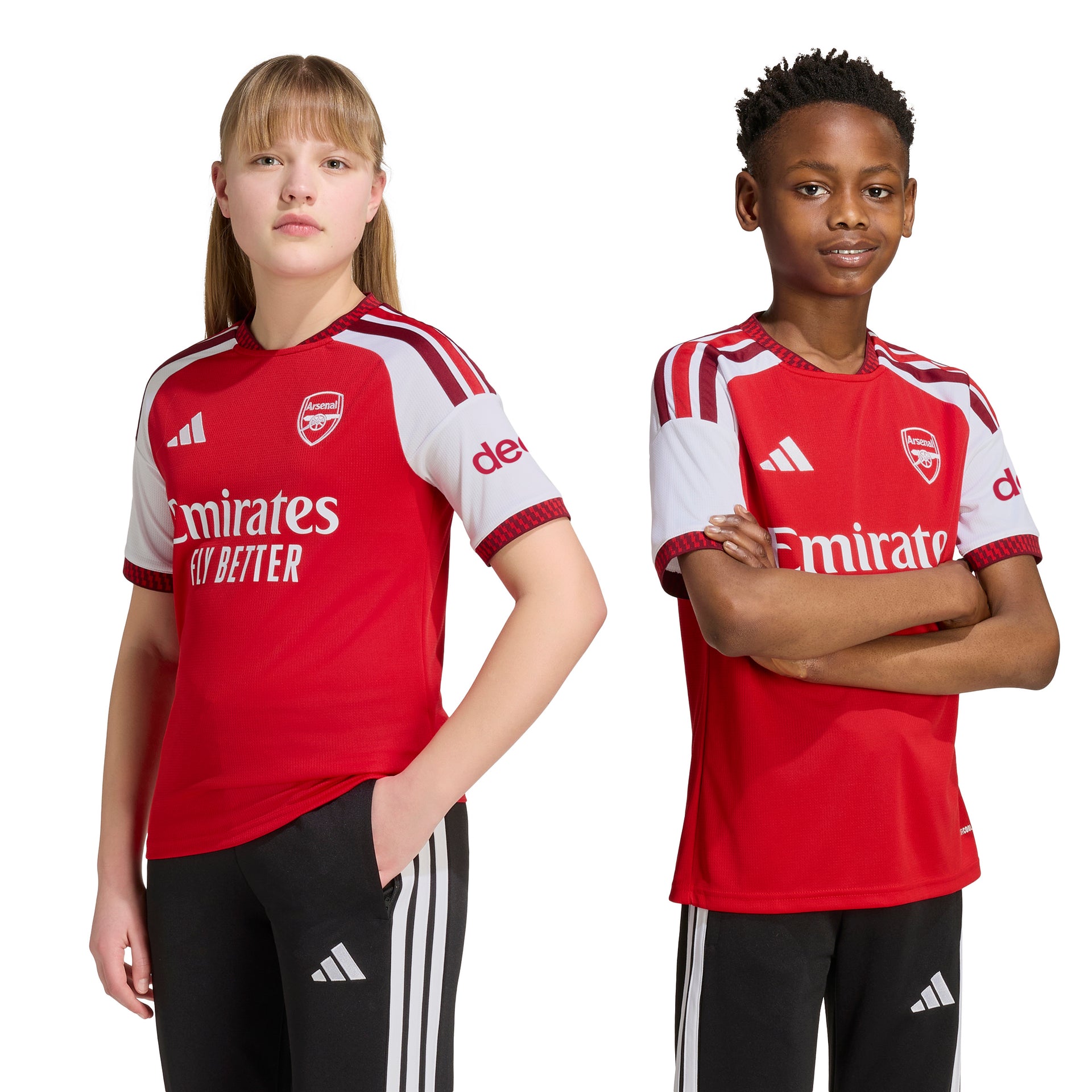 Arsenal FC kids' red home football shirt