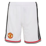 Adidas Manchester United Youth Home Shorts 26/27 White