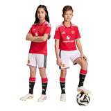 Adidas Manchester United Youth Home Shorts 26/27 White