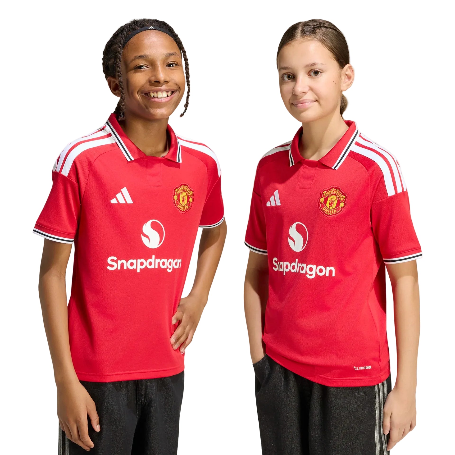 Manchester United kids' red home football shirt