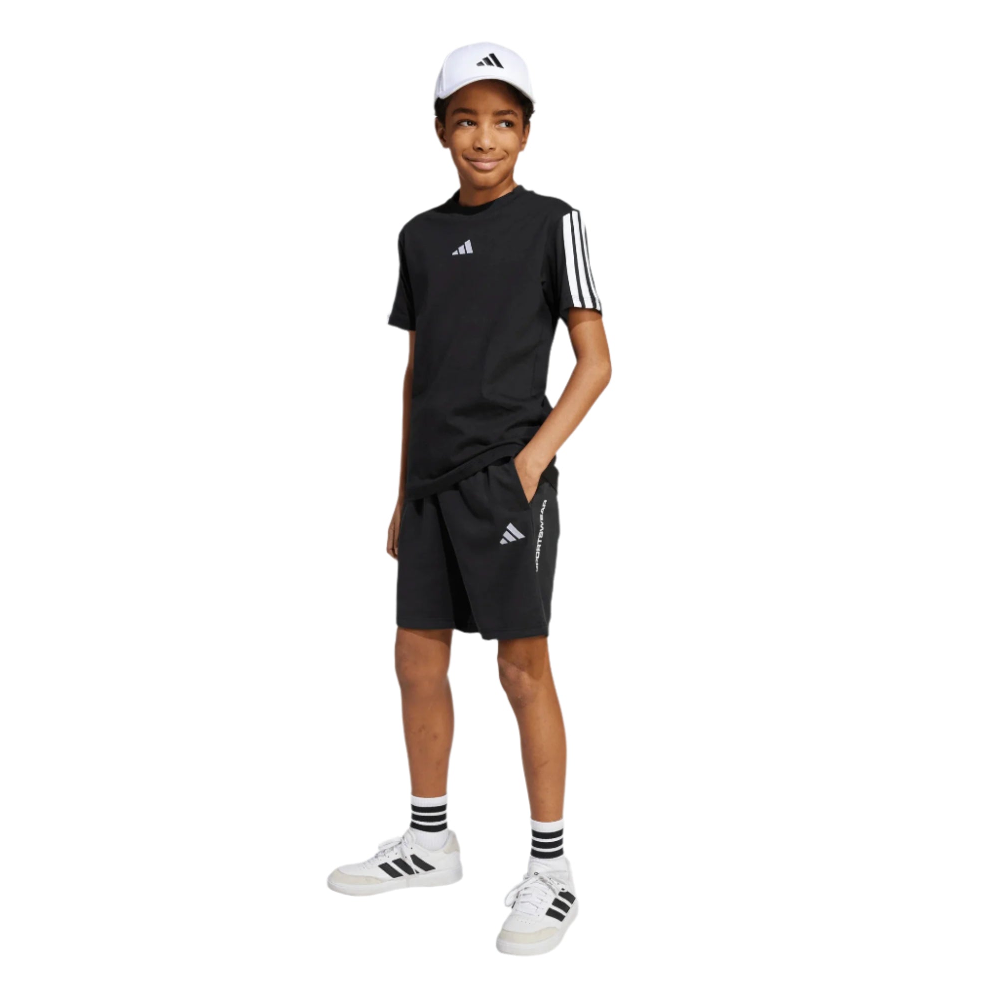 Adidas Boys Shorts French Terry Black
