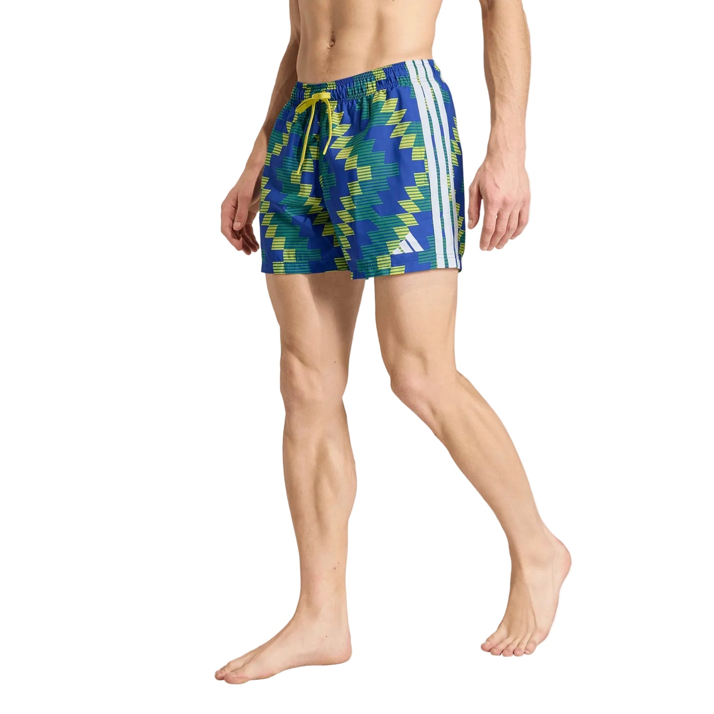 Adidas Mens Fotball Inspired Graphic Swim Shorts Yellow