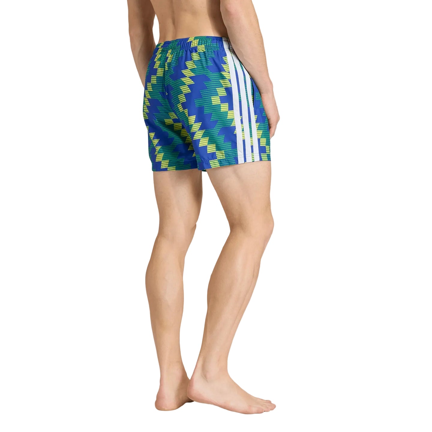 Adidas Mens Fotball Inspired Graphic Swim Shorts Yellow