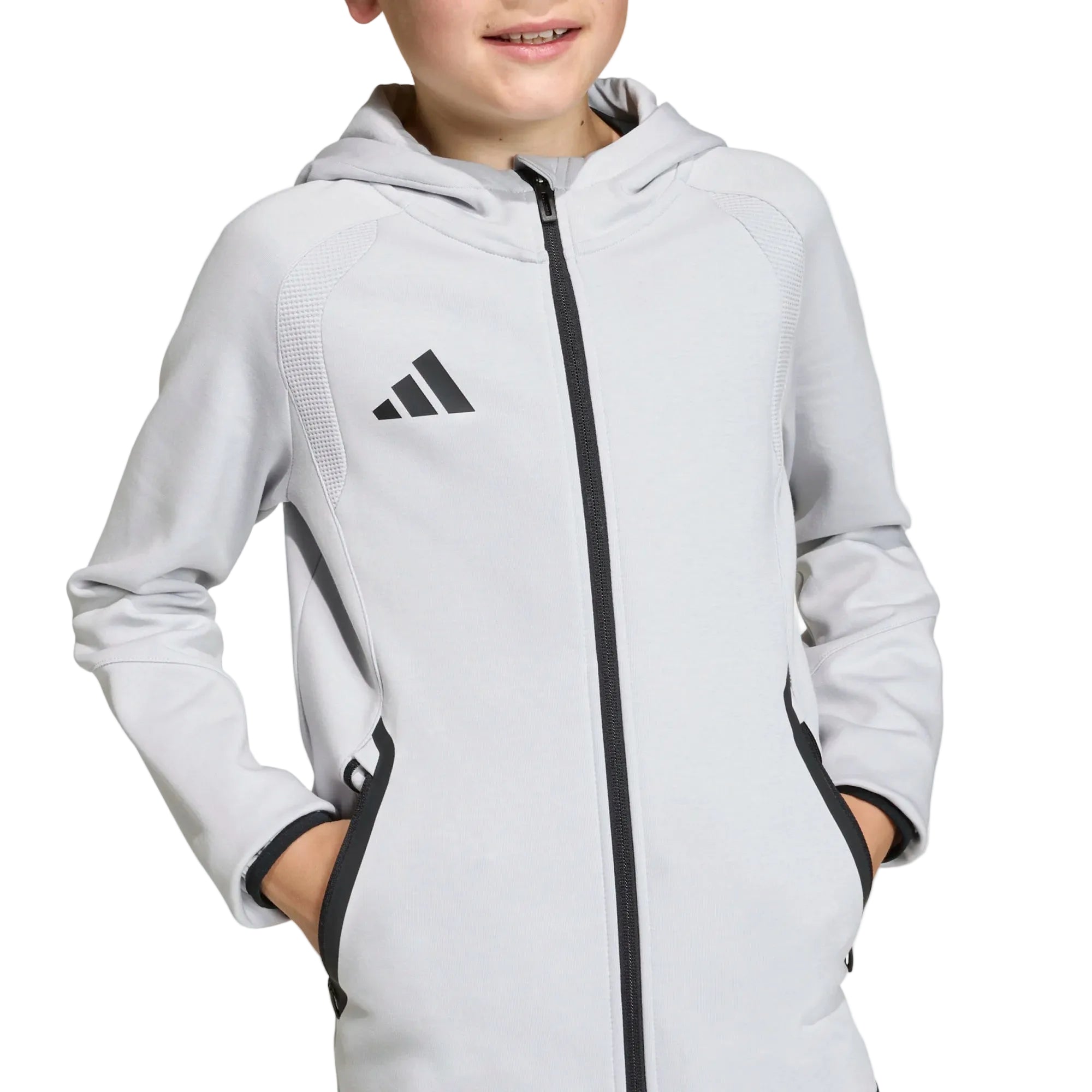 Adidas Youth Hoodie Tiro Travel Sweat Light Grey