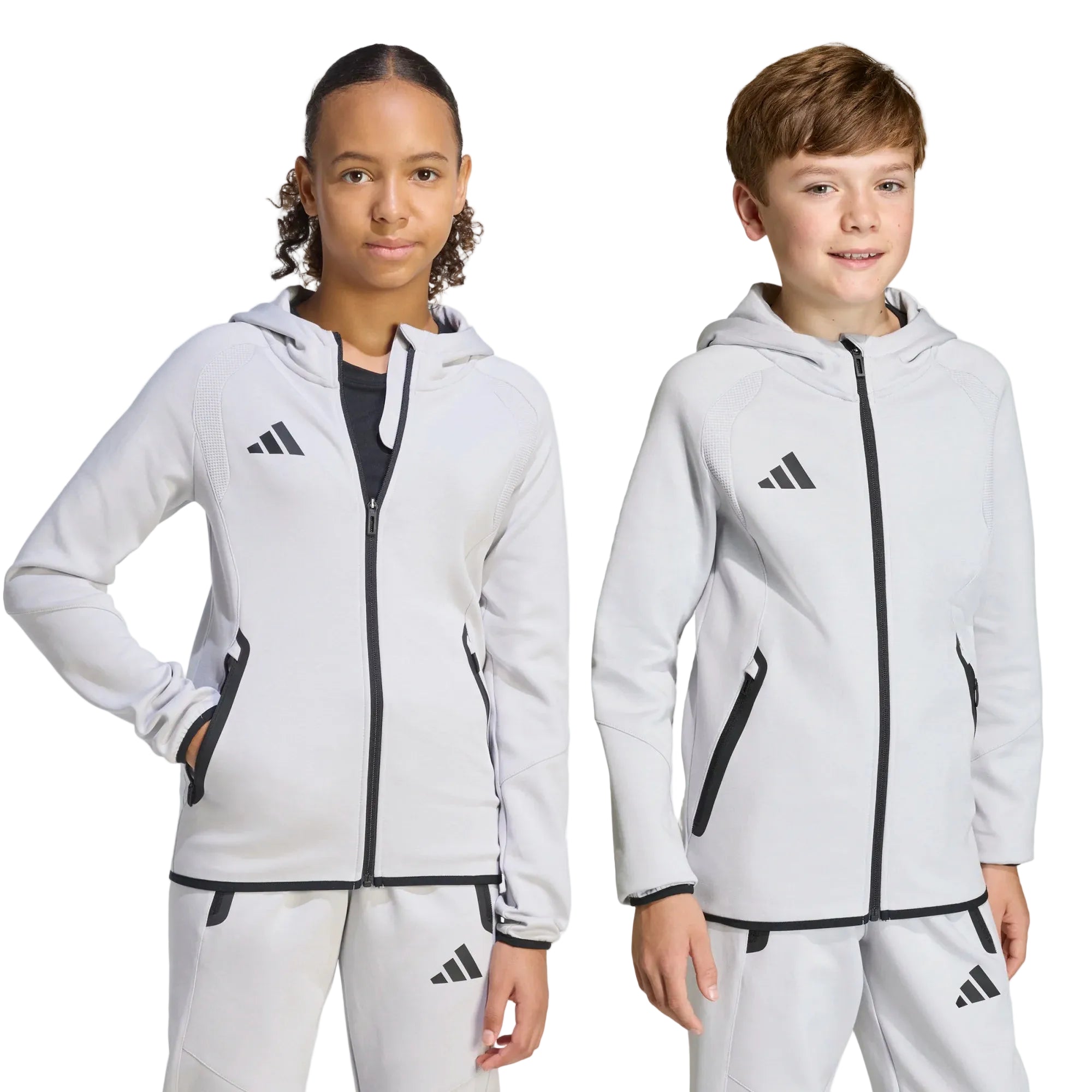 Adidas Youth Hoodie Tiro Travel Sweat Light Grey