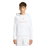 Adidas Kids Hooded Jumper White