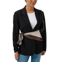 Kaffe Womens Scarf Scarfina Black/Chalk/Coffee Bean