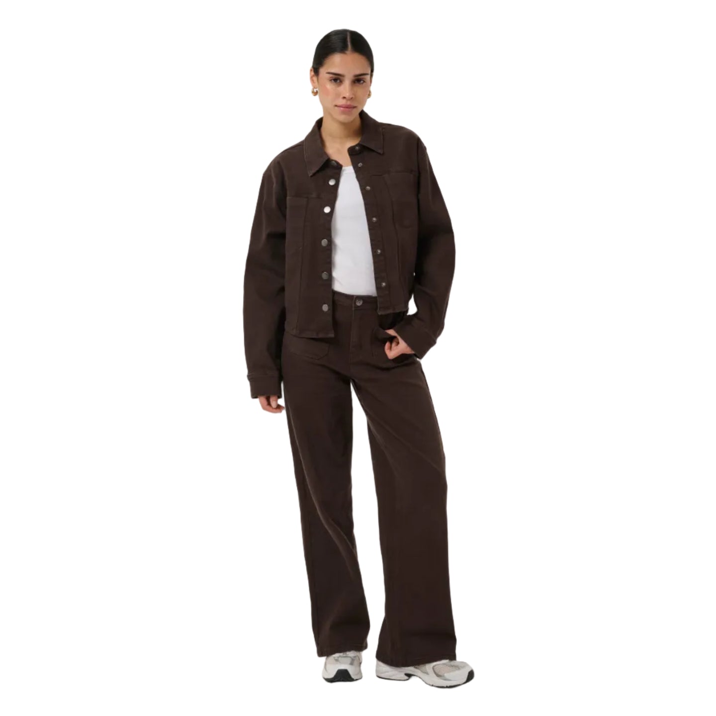 Kaffe women's brown denim overshirt