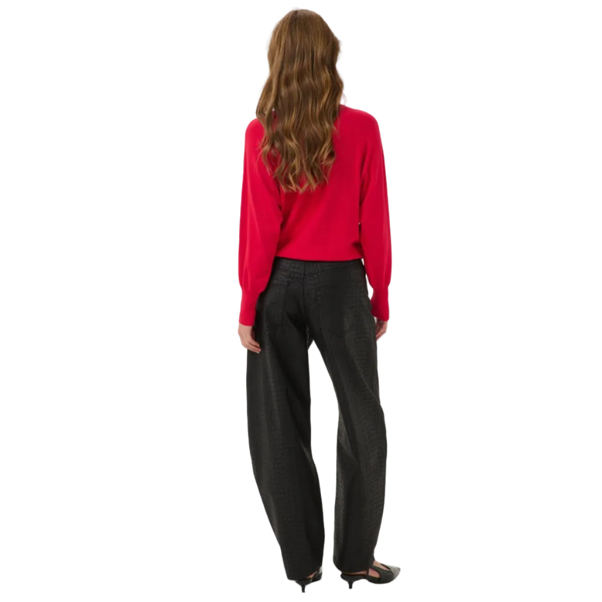 Kaffe Womens Jumper Lizza Batwing Crimson