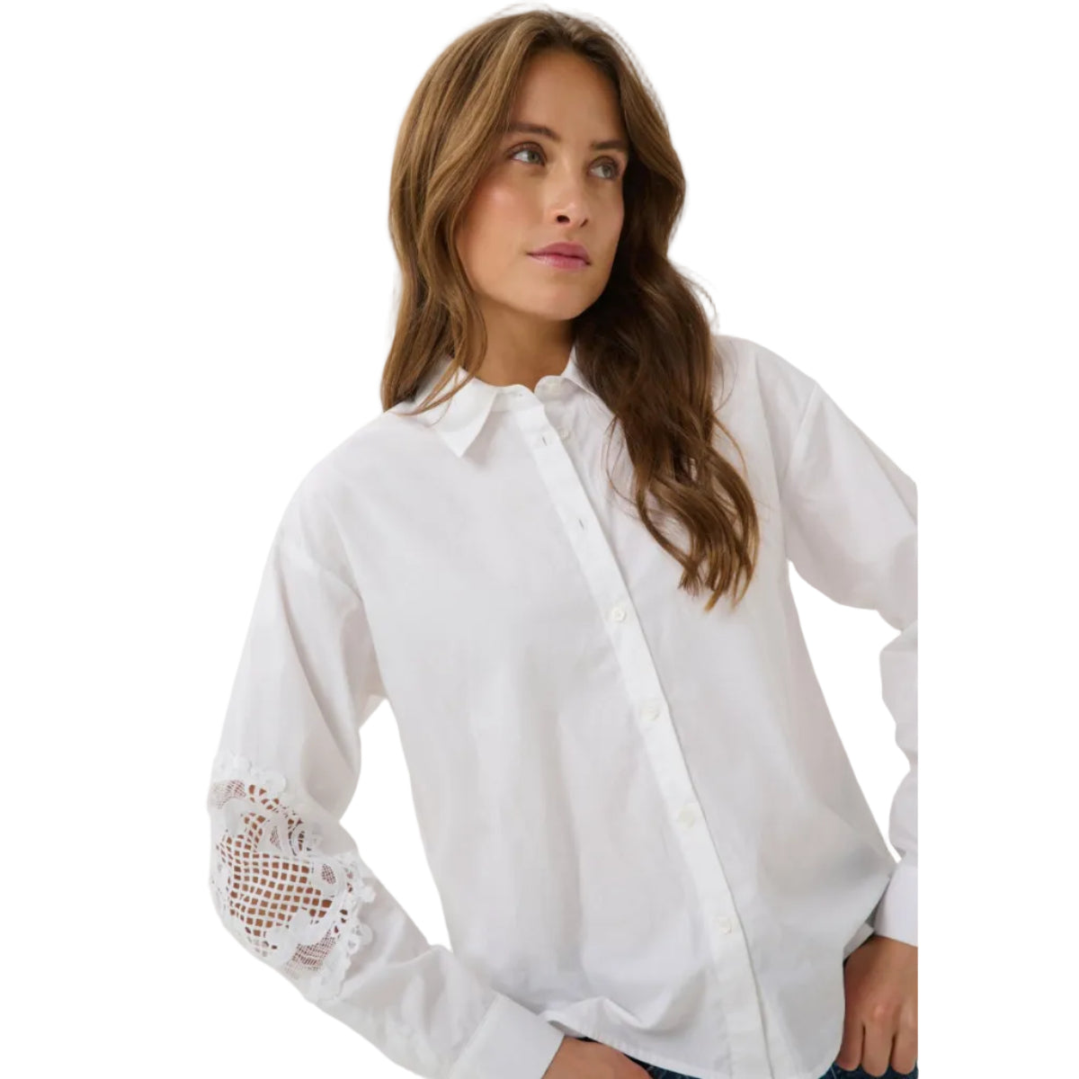 Kaffe women's Suzi shirt in optical white