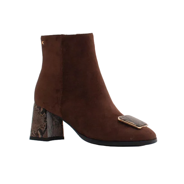 Kate Appleby Drayton women's brown ankle boots with statement trim