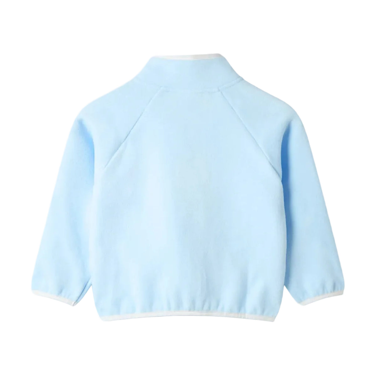 Gym+Coffee kids' polar fleece half zip in glacial blue