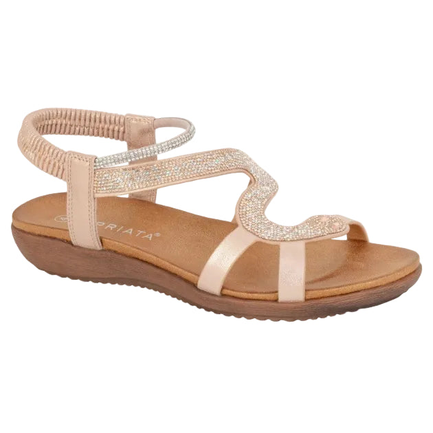 Cipriata women's rose gold wedge sandal