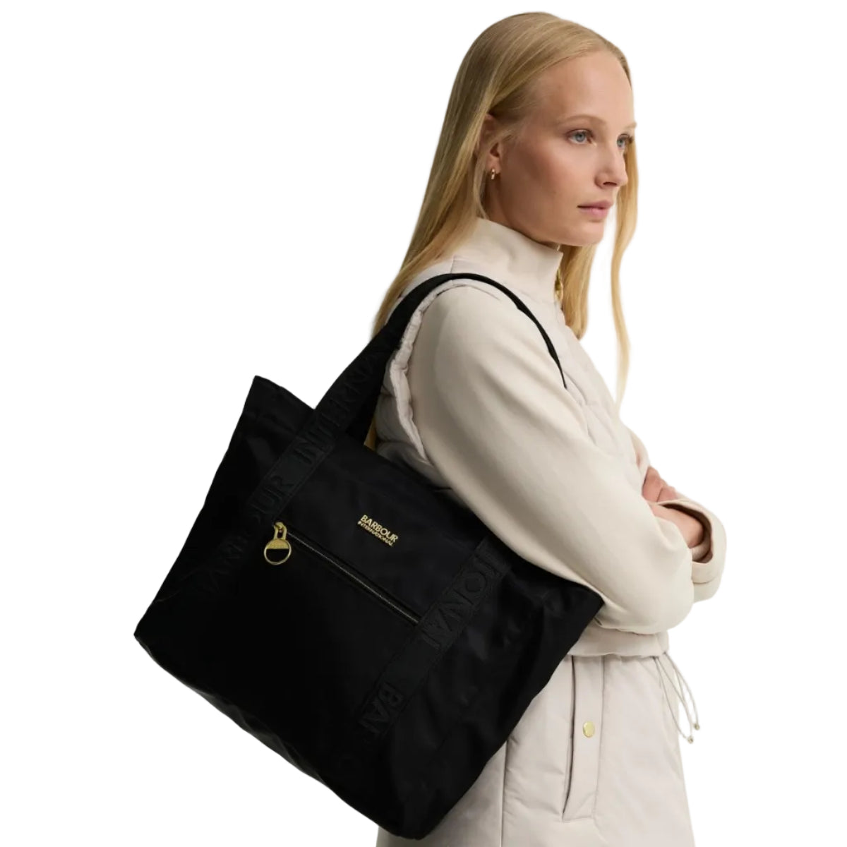 Barbour International Womens Bag Qualify Carry All Tote Black