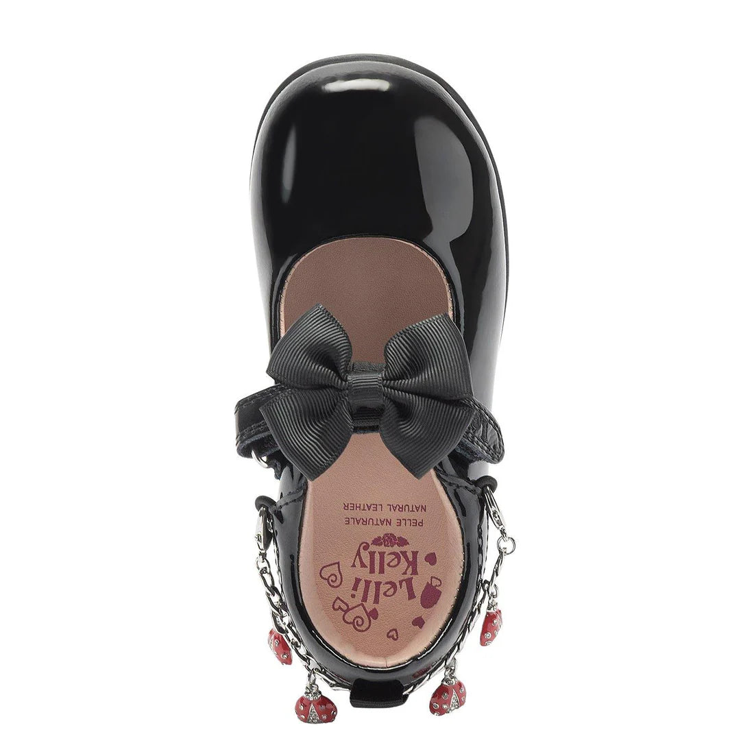 Lelli Kelly Girls School Shoe Ladybird Black